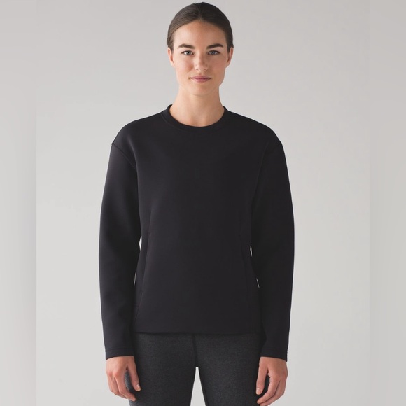 lululemon athletica Tops - Lululemon Embrace The Space Crew Black Crewneck Sweatshirt Size 10